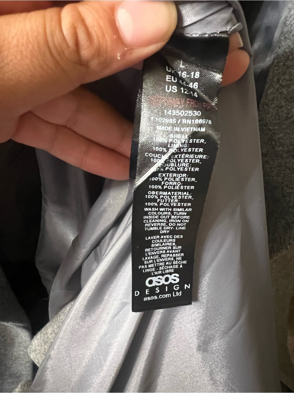 ASOS- Weekend Collective Maxi Coat in Grey - Picture 7 of 7